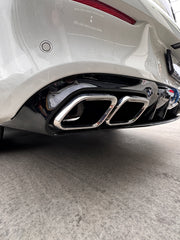 C63S Coupe FaceLift Diffuser + Exhaust Tips(AMG)+C-Class W205 Coupe 2015-2021 C200/C250/C300/C43/C63s W205(With AMG Sport Pack) 2014-2021