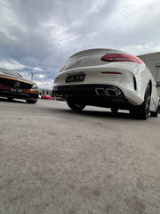 C63S Coupe FaceLift Diffuser + Exhaust Tips(AMG)+C-Class W205 Coupe 2015-2021 C200/C250/C300/C43/C63s W205(With AMG Sport Pack) 2014-2021