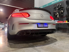 C63S Coupe FaceLift Diffuser + Exhaust Tips(AMG)+C-Class W205 Coupe 2015-2021 C200/C250/C300/C43/C63s W205(With AMG Sport Pack) 2014-2021