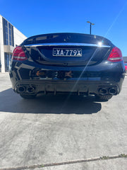 C43 Facelift Diffuser+Round Exhuast Tips+C-Class W205 Sedan 2014-2021 C200/C250/C300/C43/C63s W205(With AMG Sport Pack) 2014-2021