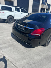 C43 Facelift Diffuser+Round Exhuast Tips+C-Class W205 Sedan 2014-2021 C200/C250/C300/C43/C63s W205(With AMG Sport Pack) 2014-2021