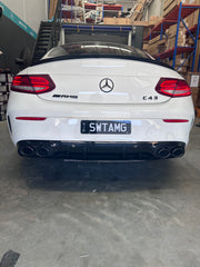 C43 diffuser + Exhaust Tips(AMG) + C-Class C205 Coupe 2015-2021 C200/C250/C300/C43 C205 2015-2021