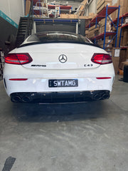 C43 diffuser + Exhaust Tips(AMG) + C-Class C205 Coupe 2015-2021 C200/C250/C300/C43 C205 2015-2021
