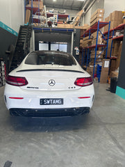 C43 diffuser + Exhaust Tips(AMG) + C-Class C205 Coupe 2015-2021 C200/C250/C300/C43 C205 2015-2021