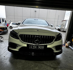 GT Panamericana Grill with Camera Mount for C-Class 2019-2021 W205 - CHROME SILVER + C-Class W205 Sedan, Coupe, Estate, Convertable 2014-2018 C200/C250/C300/C43AMG 2019-2021