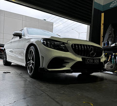 GT Panamericana Grill with Camera Mount for C-Class 2019-2021 W205 - CHROME SILVER + C-Class W205 Sedan, Coupe, Estate, Convertable 2014-2018 C200/C250/C300/C43AMG 2019-2021