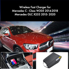 Wireless Fast Charger for Mercedes C- Class W205 2014-2018 Mercedes GLC- Class X253 2015-2020
