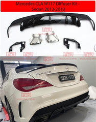 Diffuser Kit for Mercedes CLA W117 2013-18 CLA200 CLA250 CLA45 AMG with AMG Exhuast tips