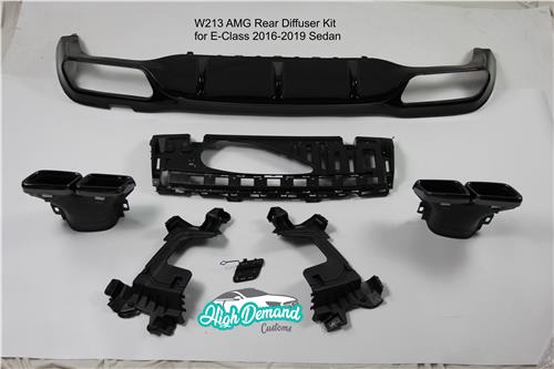Mercedes E63s Diffuser Kit W213 2016-2019 with black tips for E200 E250 E300 E400 with AMG pack