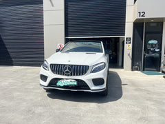 GLE Coupe GT Panamericana Grill with Camera Mount - CHROME SILVER + GLE Coupe X292 2015-2019 (With AMG Sport Pack)GLE250/GLE300/GLE400/GLE43