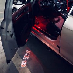 Volkswagen Courtesy LED Door Light Logo Projector - 1 Set (2pc) For Golf, CC, Tiguan, Tourag, Scirocco, Passat